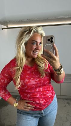 Mesh top Rood