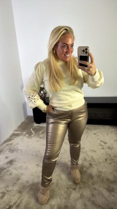 Rebelz broek reb-17194 Goud