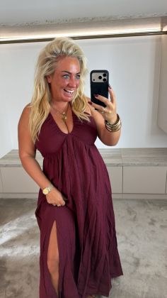 c-8807-dress Bordeauxrood