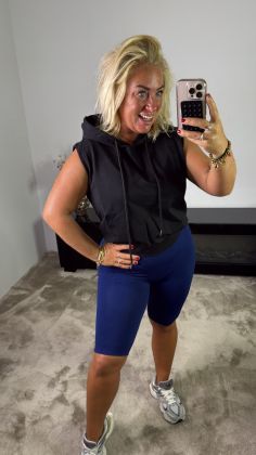 Stretch bikershort xtra push Blauw