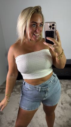 Extra stretch top r764 Wit