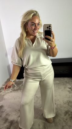 comfy pants 12206 Beige