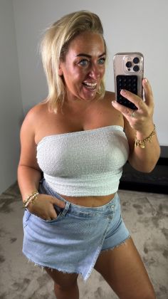 Mommy xtra stretch broekrokje Jeansblauw