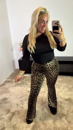 extra stretch broek 6154 Luipaard