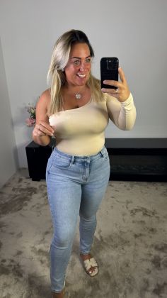 mommy jeans dm107-3 Jeansblauw
