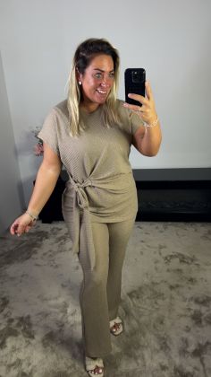 2 piece stretchy 34896 onesize Taupe