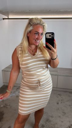 Rok extra stretch reb-3402 Beige