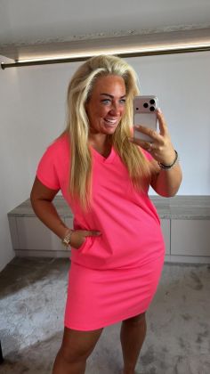 Jogger jurkje j4026 Neon roze