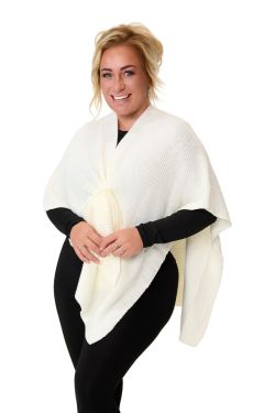 Poncho 7168 one size Wit