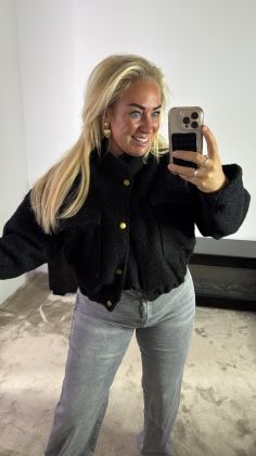 Teddy jasje 67114 Zwart