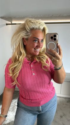 Zomer top a-89381 Roze