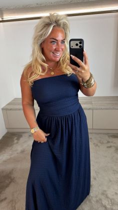 c-8821-dress Donkerblauw