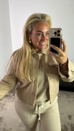 Rebelz vilt jas reb-1894 Beige