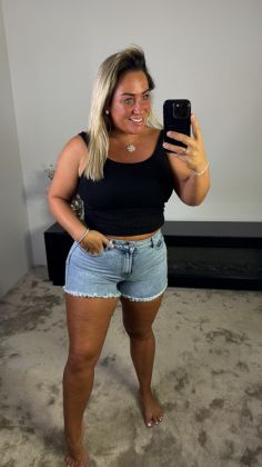 Mommy Jeans short L326 Blauw