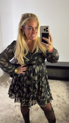 jurk 61098-g358-1/4 Zwart