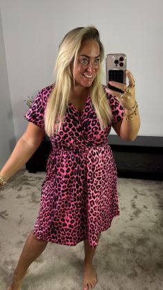 Vlinder xtra stretch Luipaard Fuchsia