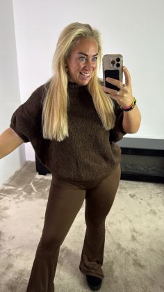 extra stretch broek 6154 Koffie