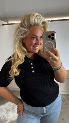 Zomer top a-89381 Zwart