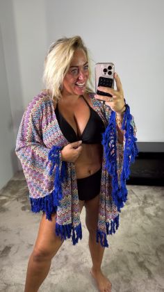 Boho bikini cover Blauw