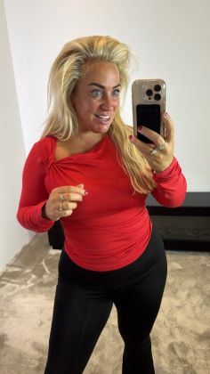 Mommy extra stretchy top Rood