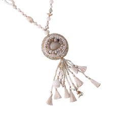 Ibiza Mega ketting schelp 111571 Beige