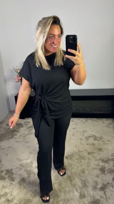 2 piece stretchy 34896 onesize Zwart