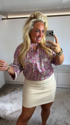 stretch rokje Beige