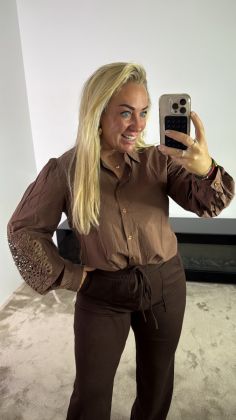 Rebelz blouse reb-13165 Bruin