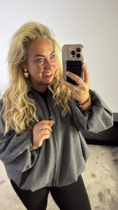 glitter bomber 65521 Grijs