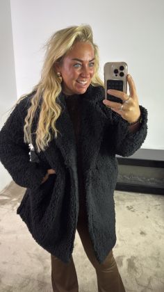 Teddy jas 5715 Zwart