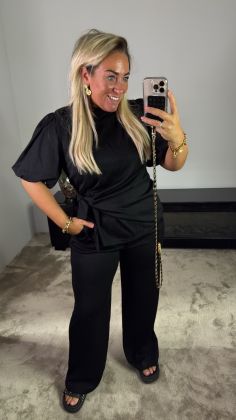 Mommy travel top Charlie 66811 Zwart