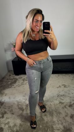 Mommy Jeans slim hm5319-3 Grijs