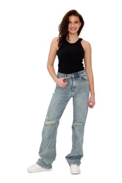 broek wide leg hm6646-3 Denim