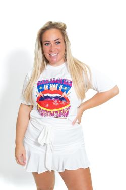 miniskort 12230057 Wit