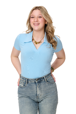 body 100% cotton stretch r751 Blauw